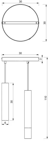 Lampadario a sospensione con filo RAITO 3xGU10/8W/230V ottone