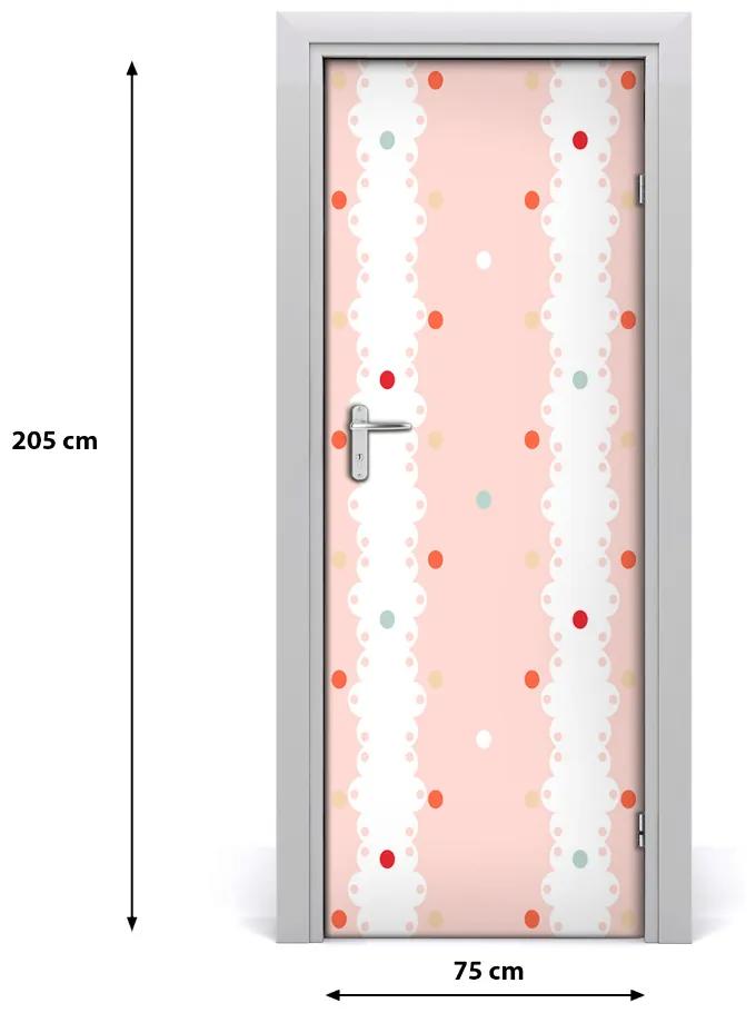Adesivo per porta interna Sfondo colorato punti 75x205 cm