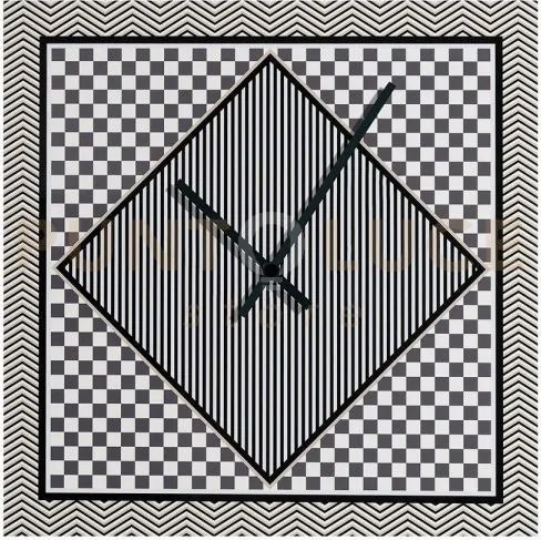 Orologio grande 50x50 decor disegno basic in cristallo acrilico dec...