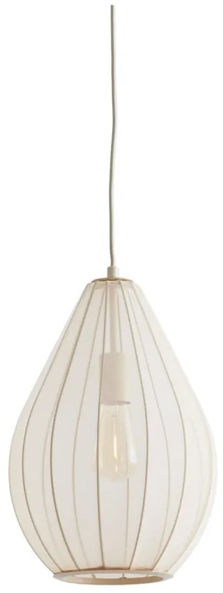 Lampadario beige con paralume in vetro ø 28 cm Itela - Light &amp; Living