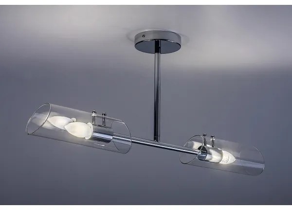 Rabalux 75030 - Lampadario da bagno a sospensione con supporto rigido TEODORO 2xE14/12W/230V IP44 cromo