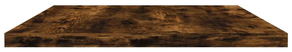 Mensole parete 4pz rovere fumo 60x30x1,5 cm legno multistrato