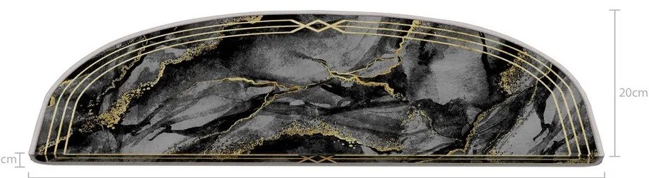 Gradini grigio scuro in set da 16 pezzi 20x65 cm Marble Dream - Vitaus