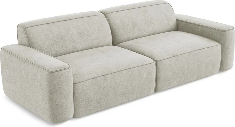 Divano color crema con rivestimento in ciniglia 244 cm Omao – Makamii