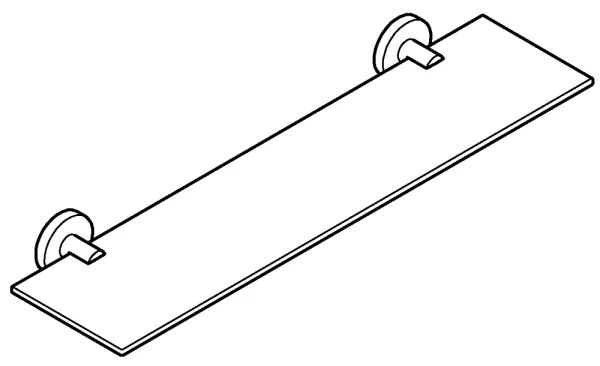 GROHE 41202000 - Mensola in vetro START 530 mm, cromata lucida