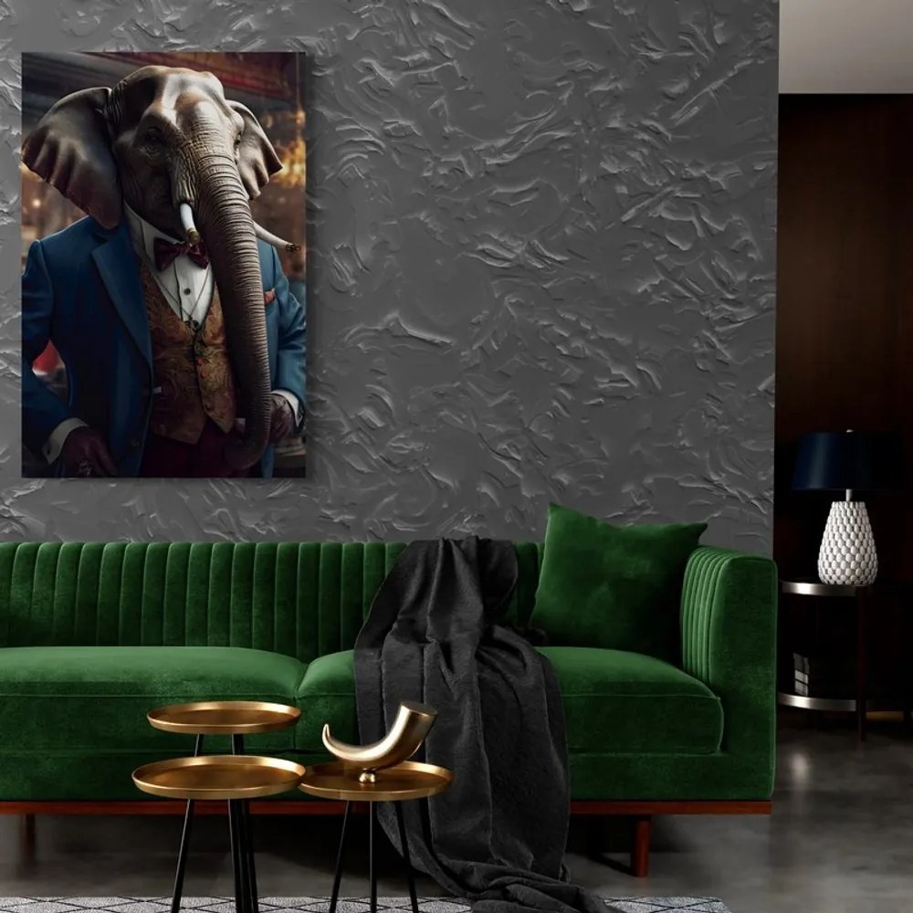 Quadro su tela – Gangster animale elefante