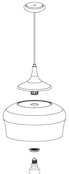 Eglo 95383 - Lampadario OBREGON 1xE27/60W/230V