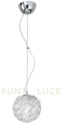 Lampadario a sospensione astra cromo 1 luce attacco e27 20x120cm al...