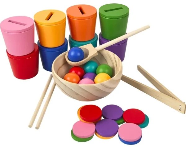 2Kids Toys - Biglie arcobaleno, monete e coppette in 8 colori