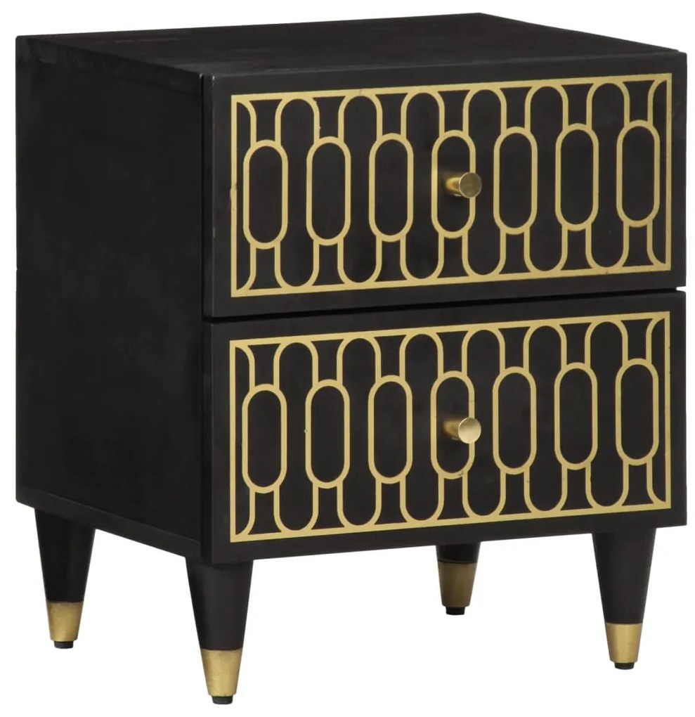 Comodino 40x33x46 Cm İn Legno Massello Di Mango /