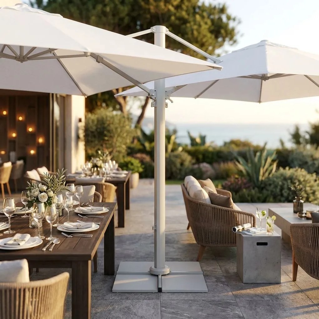 DA VINCI - ombrellone doppio da giardino