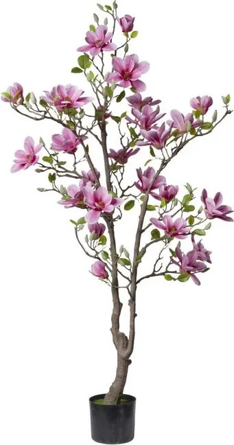 Pianta artificiale Magnolia in vaso di plastica H 150 cm ø 15 cm