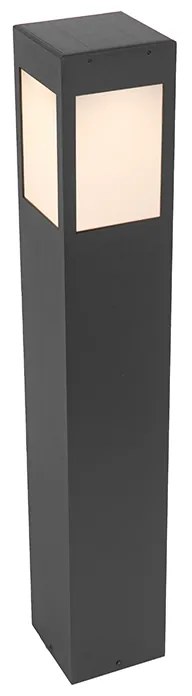 Lampada da esterno da terra nera 80 cm con luce dimmerabile e sensore solare - Charlotte