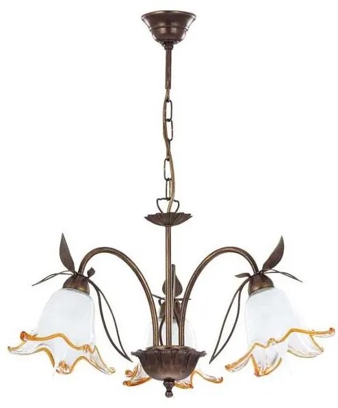Lampadario a catena BRAGA 3xE27/15W/230 bronzo