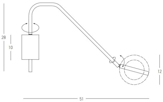 Zambelis 22043 - Applique a LED dimmerabile LED/7W/230V bianco