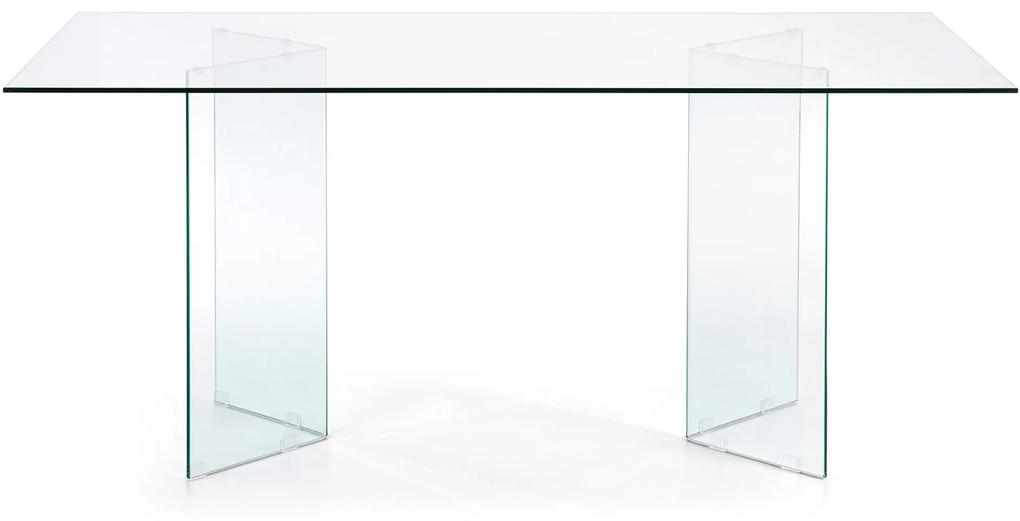 Kave Home - Tavolo Burano in vetro 180 x 90 cm