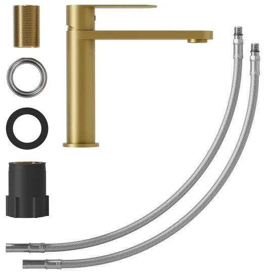 Miscelatore per lavabo TARNBY 17,3 cm in ottone spazzolato