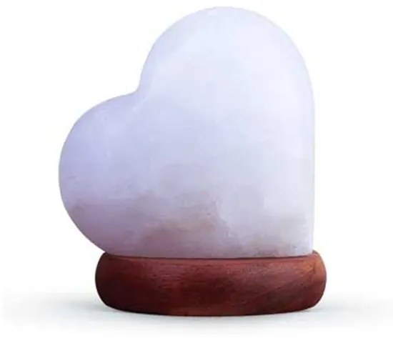 Lampada di Sale Himalayano USB Bianco naturale a forma di Cuore 600gr