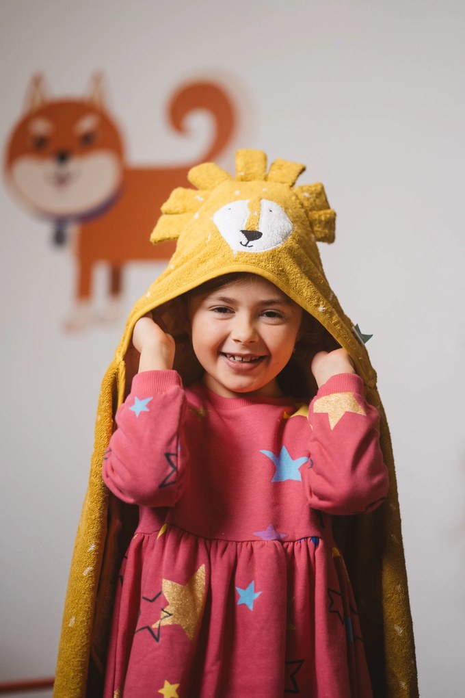 Asciugamano con cappuccio Mr. Lion – 70 x 130 cm