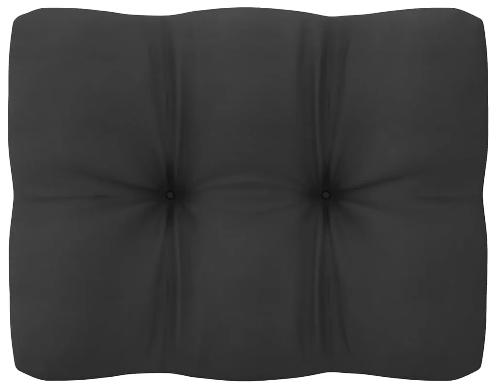 Set salotto giardino 11pz cuscini antracite legno massello pino