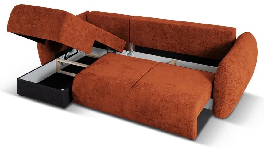 Divano angolare arancione (angolo sinistro) Matera - Cosmopolitan Design