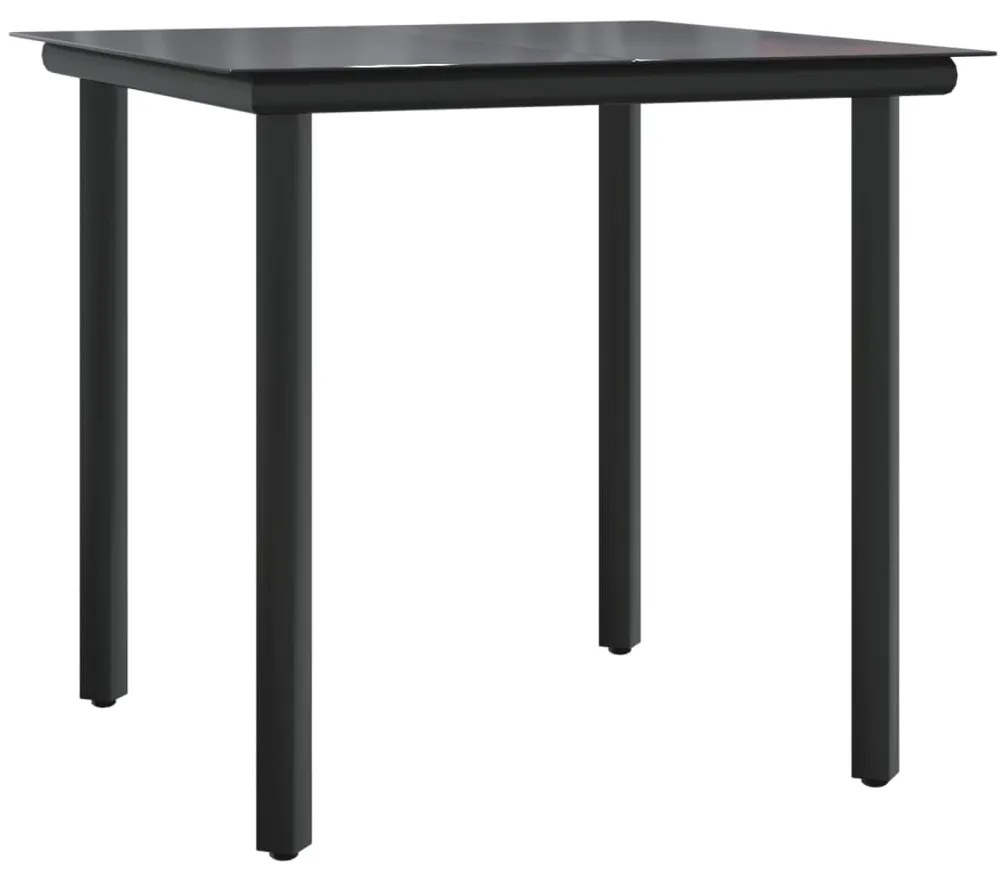 Set da pranzo da giardino 5pz con cuscini in polyrattan marrone