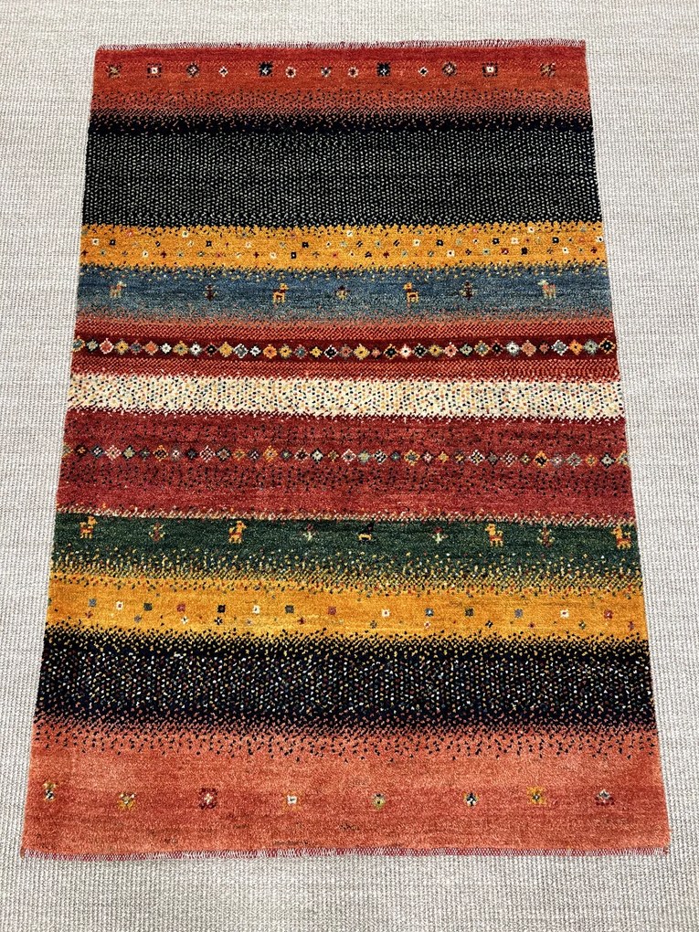 Gabbeh Tappeto persiano 100 x 150 Rosso (Iran) Annodato A Mano