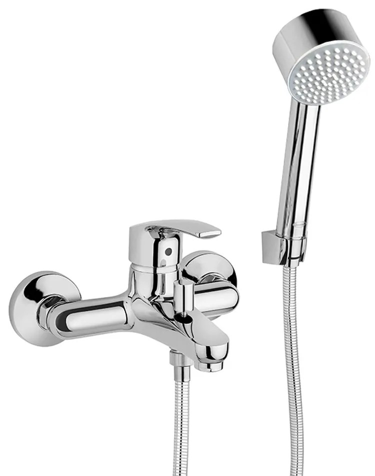 Gruppo vasca esterno Jacuzzi rubinetteria con doccia duplex Lucente ottone cromo