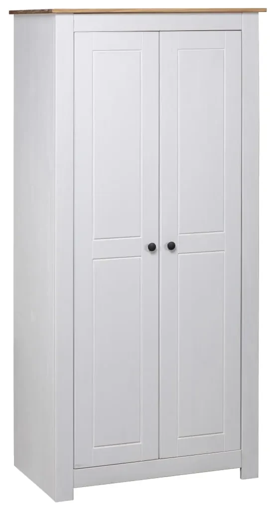 Armadio bianco 80x50x171,5 cm legno massello pino panama range