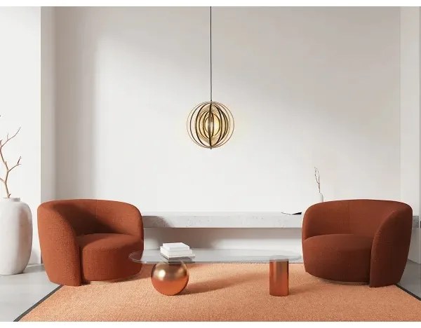 Lampadario in legno sospeso con cavo 1xE27/60W/230V Ø 43,5 cm massello/impiallacciatura/legno di caucciù (Hevea)