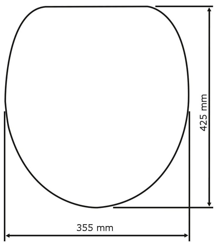 Sedile per WC scuro con chiusura facilitata Wengé, 43 x 37 cm - Wenko