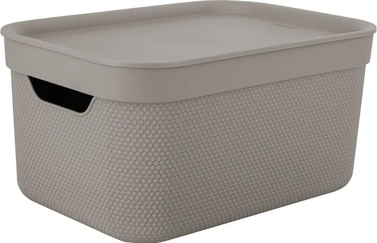 Scatola di plastica con coperchio Deco - Rotho