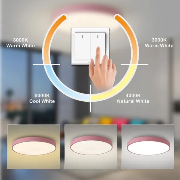 Brilagi - Plafoniera LED POOL 100W/230V 3000/4000/6000K 80 cm rosa