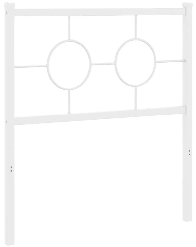 Testiera in metallo bianco 75 cm