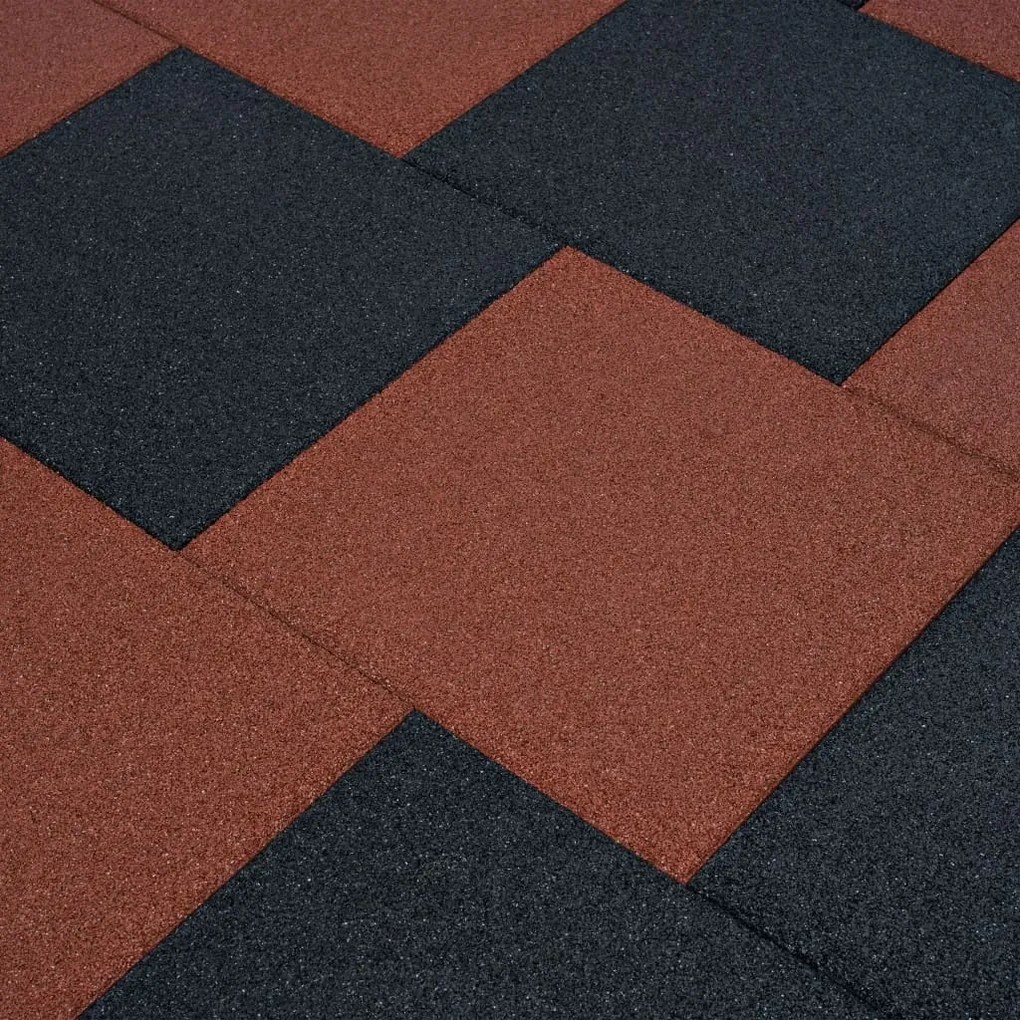 Piastrelle Anticaduta 24 Pz İn Gomma 50x50x3 Cm Nere /