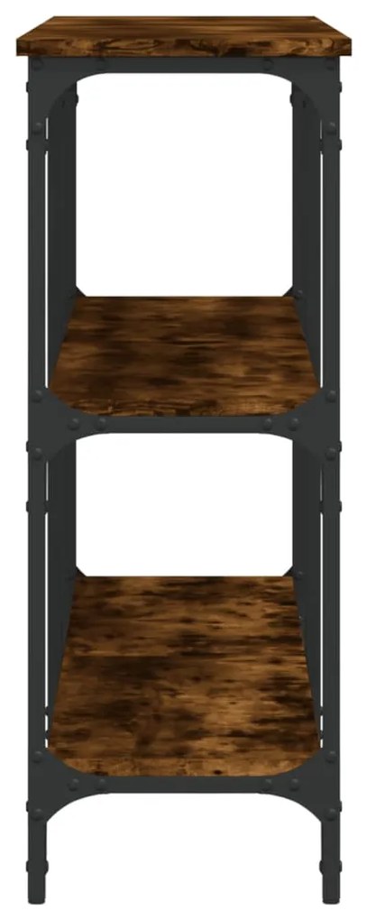 Tavolo consolle rovere fumo 150x29x75 cm in legno multistrato