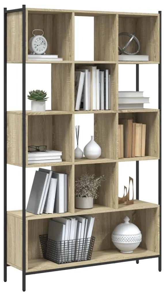 Libreria Rovere Sonoma 102x28x172 cm in Legno Multistrato