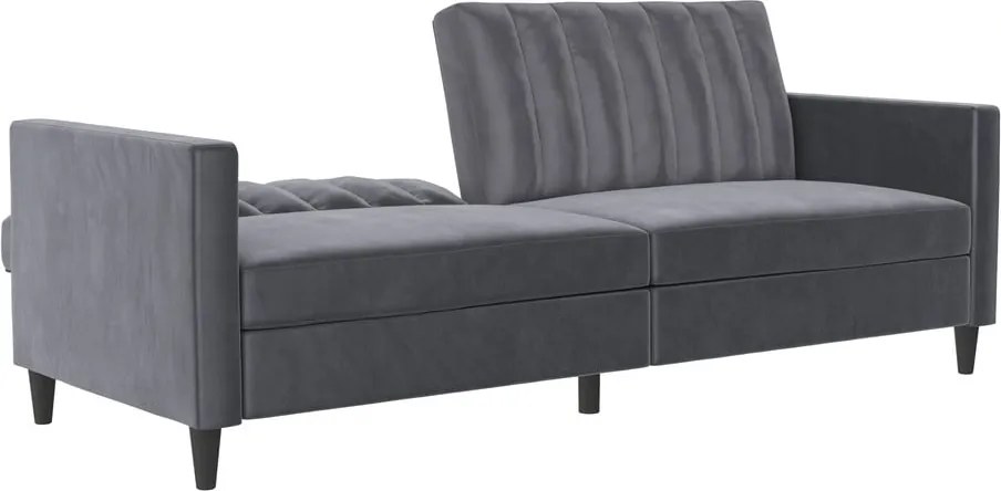 Divano grigio in velluto 207 cm Celine - Støraa