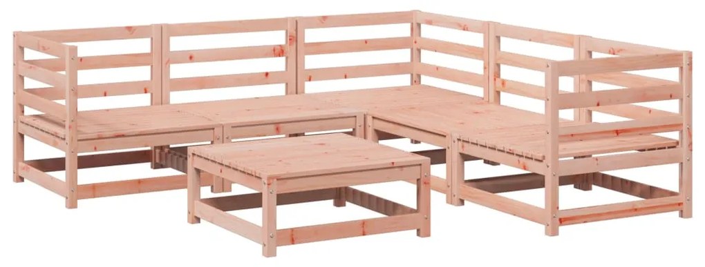 Set divani da giardino 6 pz in legno massello abete douglas