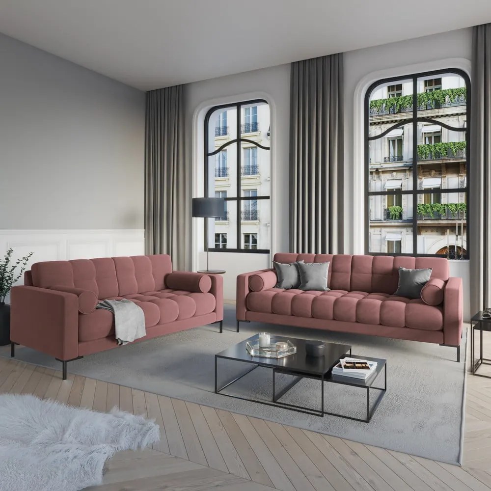Divano in velluto rosa Bali - Cosmopolitan Design