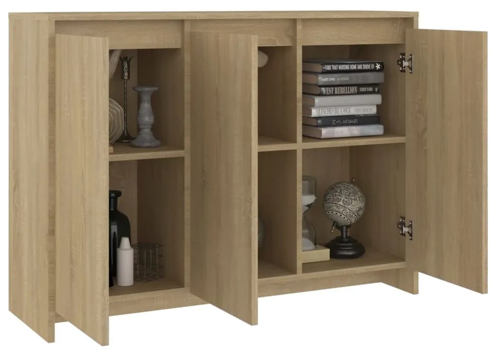 Credenza rovere sonoma 102x33x75 cm in truciolato