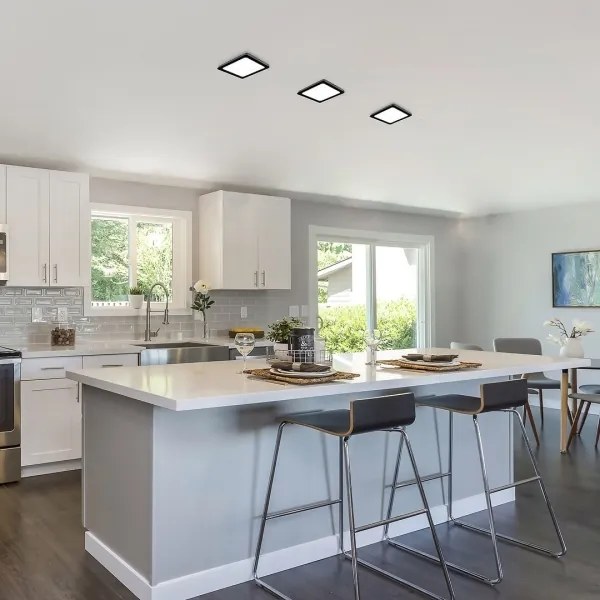 Rabalux 71213 - Plafoniera LED SHAUN LED/7W/230V 12x12 cm nero