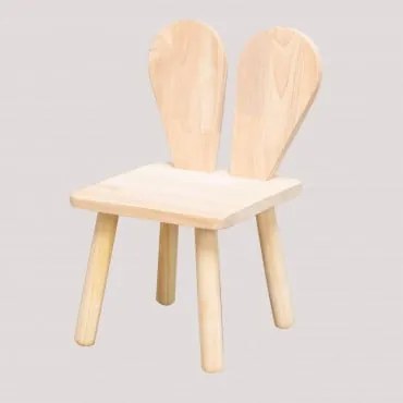 Sedia In Legno Buny Kids Legno Naturale - Sklum