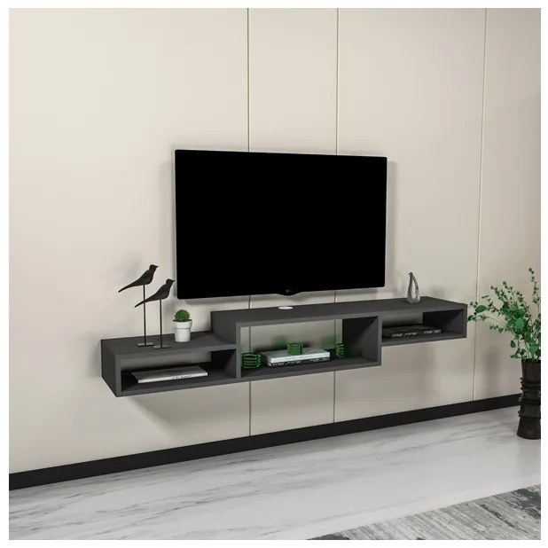 Mobile TV Sospeso 155x30x23 Con Vani A Giorno Lorenza Antracite