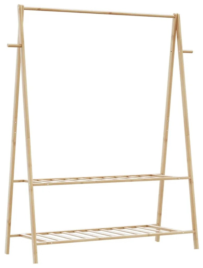 Appendiabiti Con Ripiani 132x45,5x150,5 Cm İn Bambù /