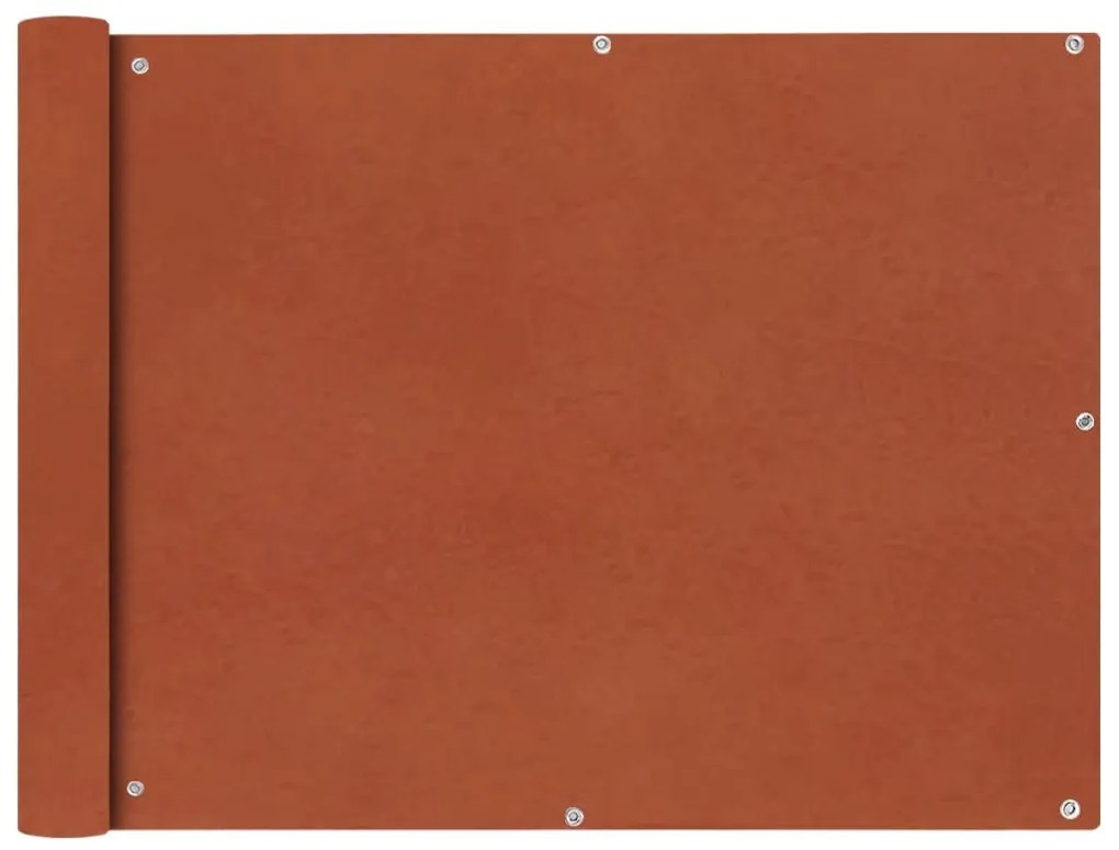 Paravento Da Balcone İn Tessuto Oxford 90x600 Cm Terracotta /