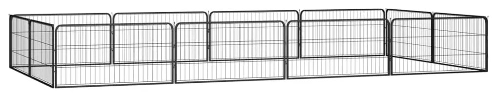 Box Cani 12 Pannelli Nero 100x50 Cm Acciaio Verniciato Polvere /