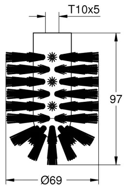 GROHE 41201KS0 - Spazzola di ricambio START nera