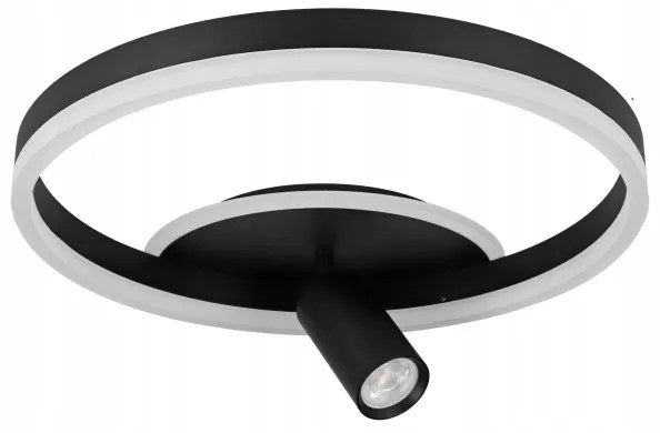 Plafoniera LED 38W/230V + 1xGU10/30W nera