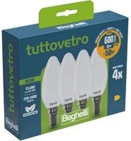 cf beghelli led 58053 oliva e14 w5 ca3000k set 4 500919